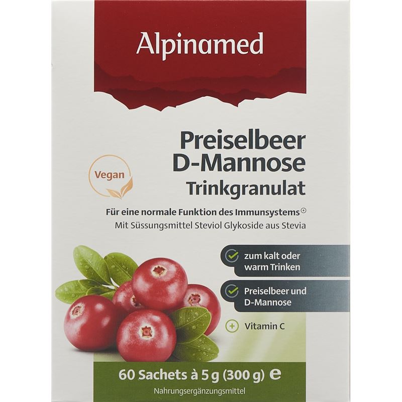 ALPINAMED Preiselbeer D-Mannose Gran 60 Btl 5 g