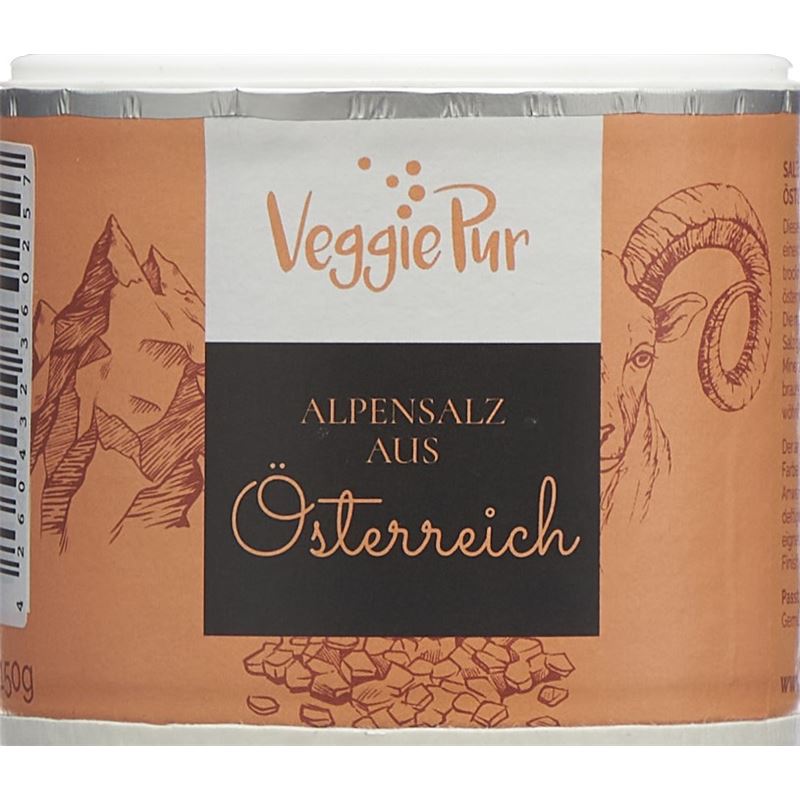 VEGGIEPUR Alpensalz aus Österreich Ds 150 g