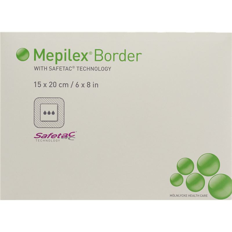 MEPILEX Border Schaumverband 15x20cm Silik 5 Stk