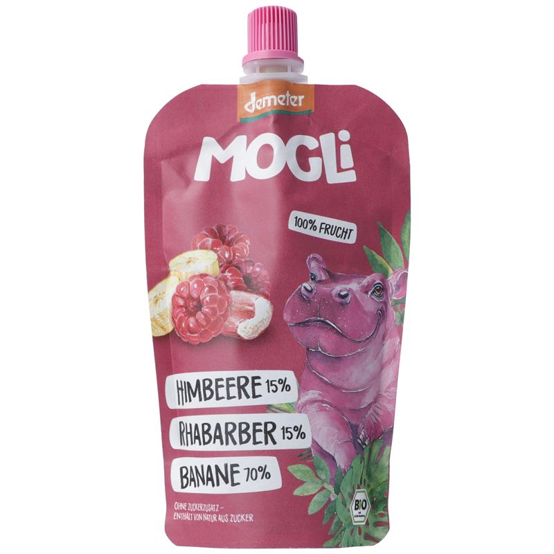 MOGLI Trink Obst Himbeere Rhabarber Bio 120 g