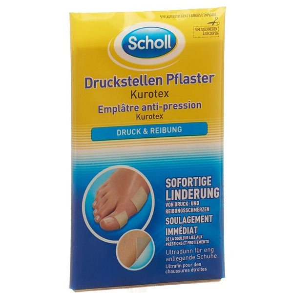 SCHOLL KUROTEX Druckstellenpflaster 75x100mm 5 Stk