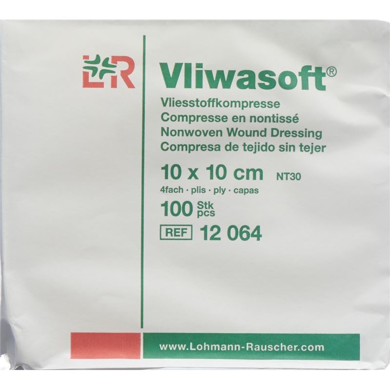 VLIWASOFT Vliesstoffkompr 10x10cm 4-lag 100 Stk