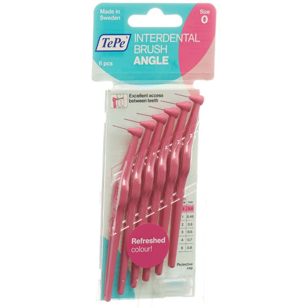 TEPE Angle Interdental-Brush 0.4mm pink 6 Stk