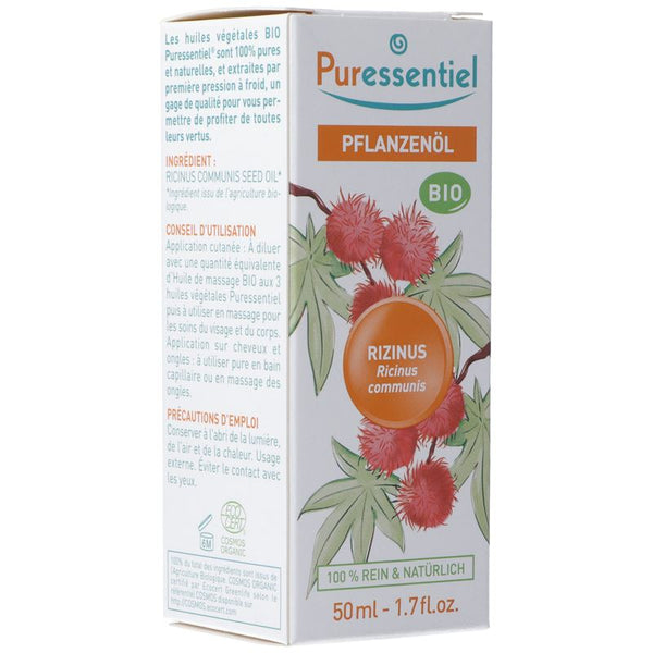 PURESSENTIEL Pflanzenöl Rizinus Bio Fl 50 ml