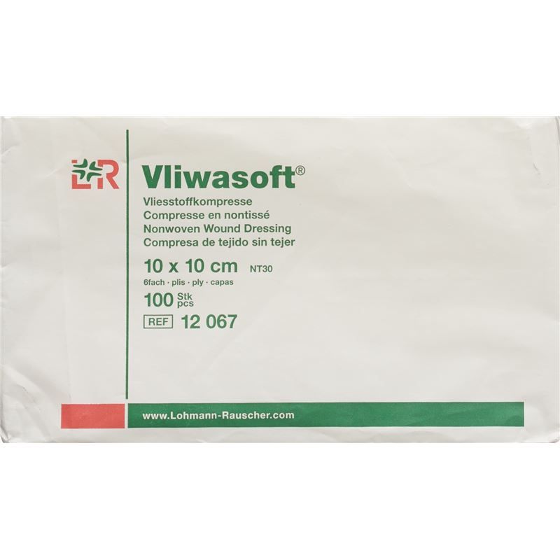 VLIWASOFT Vliesstoffko 10x10cm 6-l Btl 100 Stk