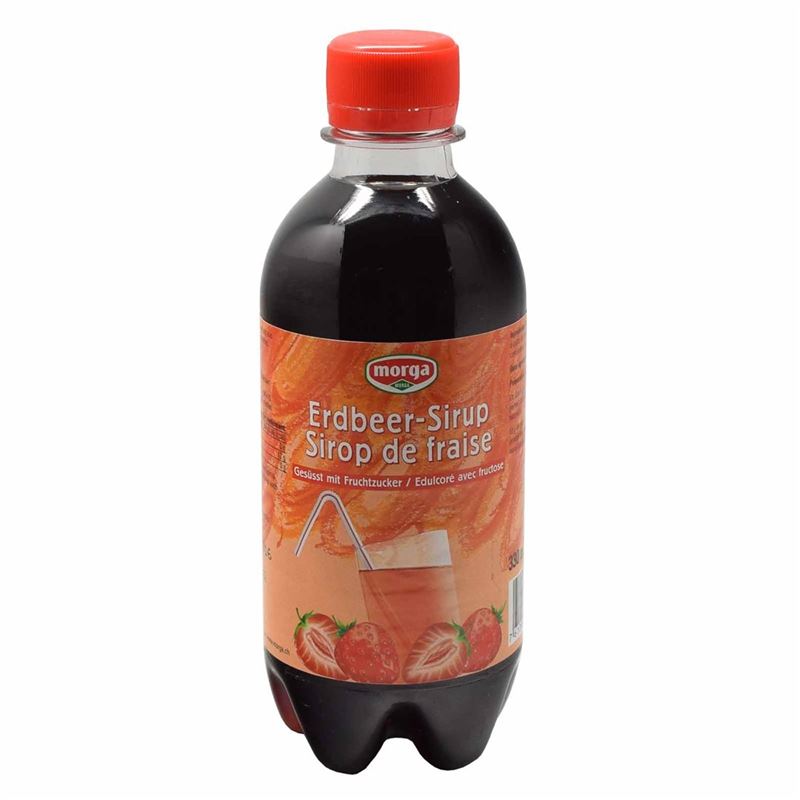 MORGA Erdbeer Sirup mit Fruchtzucker 3.3 dl