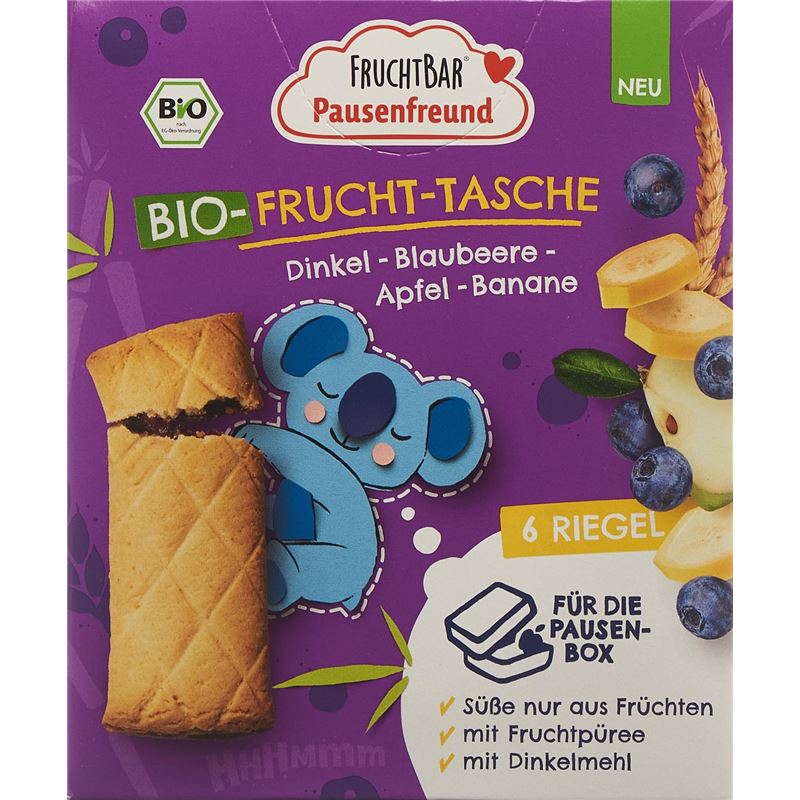 FRUCHTBAR Frucht Tasche Bio Dink Blaub Ap 6 x 22 g