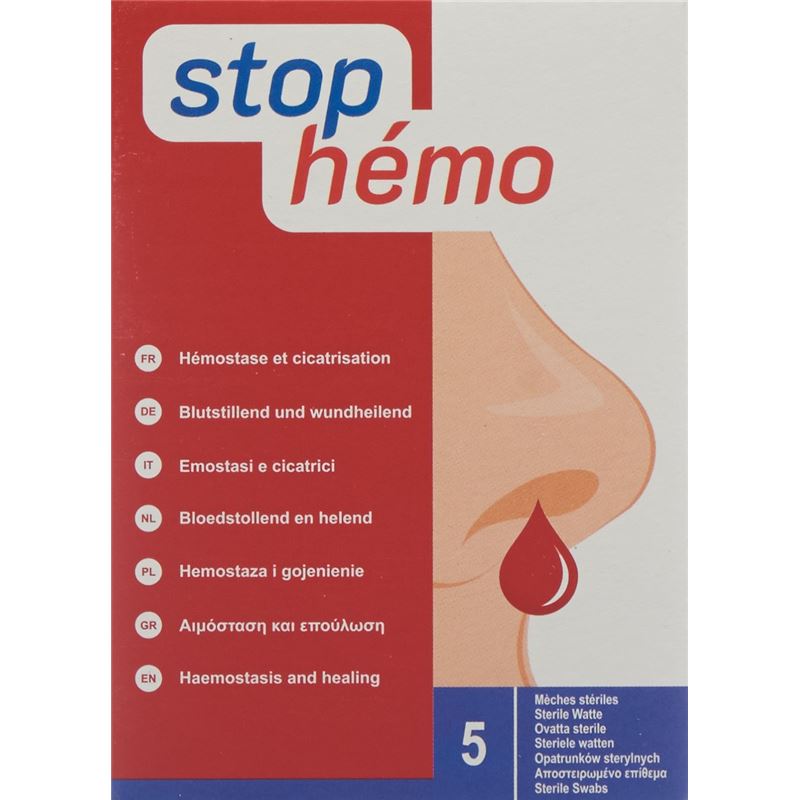 STOP HEMO Watte hämostat steril Btl 5 Stk