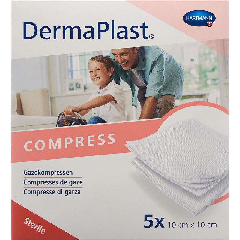 DERMAPLAST Kompressen 10x10cm 8-fach 5 x 2 Stk