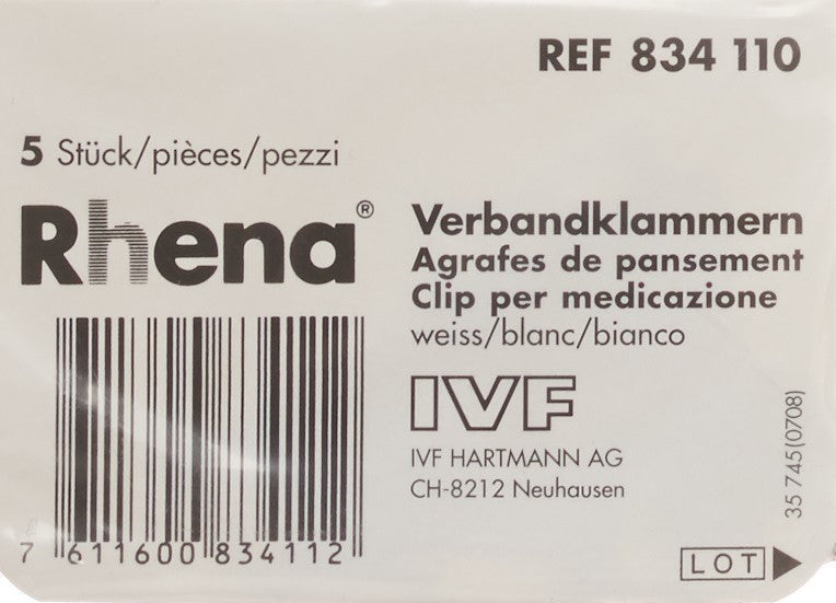 RHENA Verbandklammern weiss 5 Stk