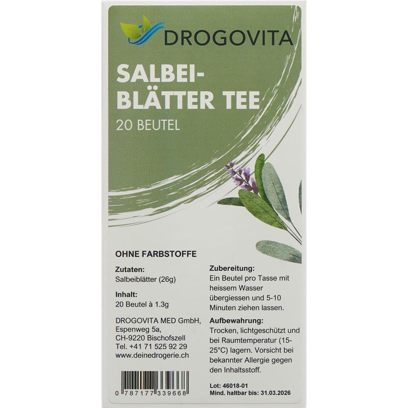 DROGOVITA Salbei Tee Btl 20 Stk