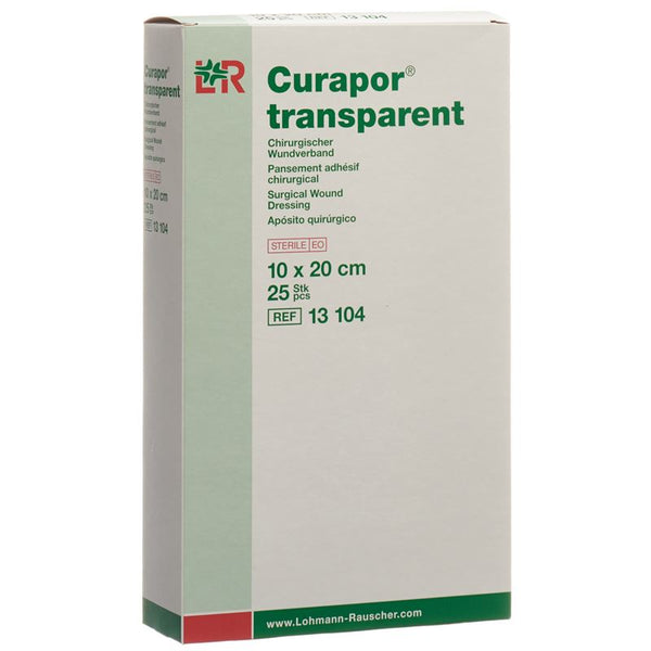 CURAPOR Wundverband 10x20cm transparent 25 Btl