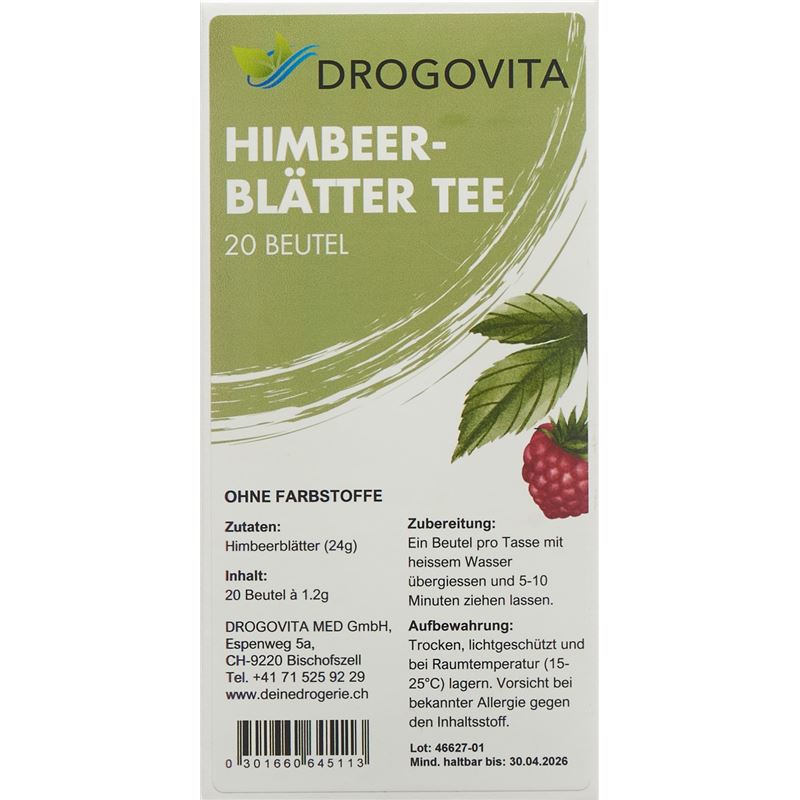 DROGOVITA Himbeerblätter Tee Btl 20 Stk