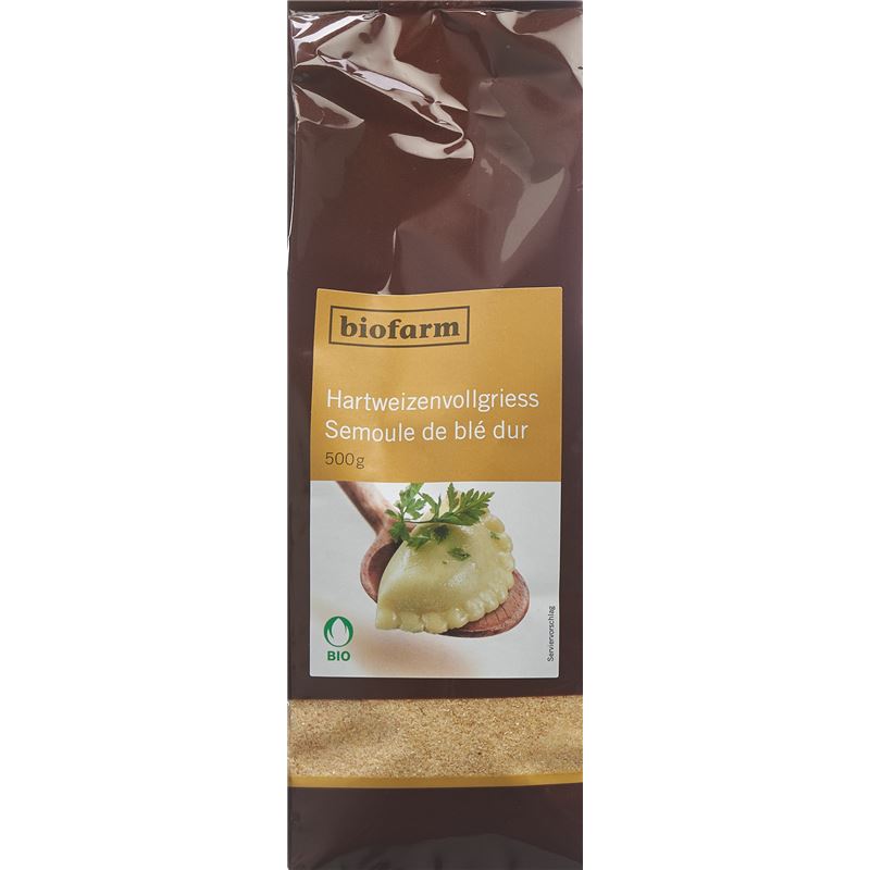 BIOFARM Hartweizenvollgriess Knospe Btl 500 g