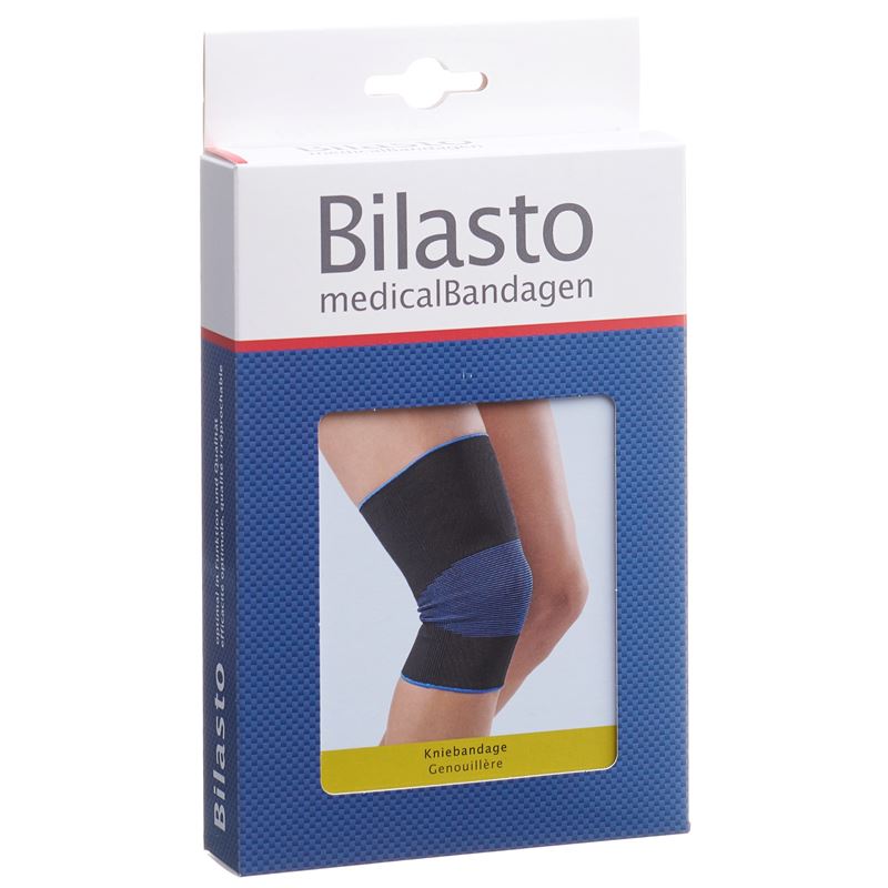 BILASTO Kniebandage S schwarz/blau