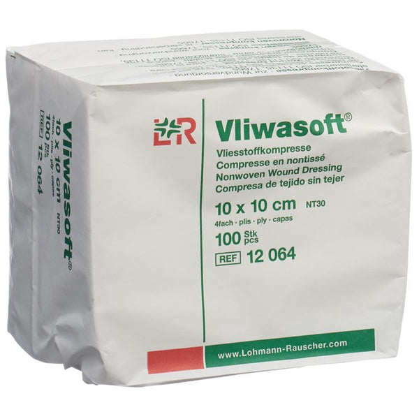 VLIWASOFT Vliesstoffkompr 10x10cm 4-lag 100 Stk