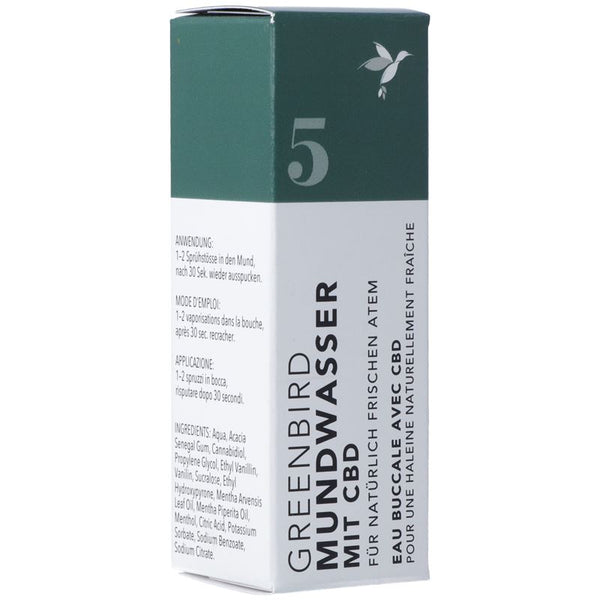 GREENBIRD Mundwasser mit CBD liq 5 Spr 10 ml