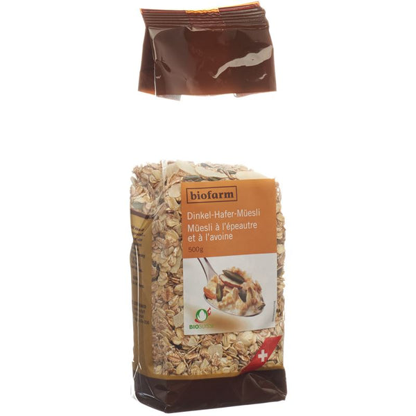 BIOFARM Dinkel Hafermüesli Knospe Btl 500 g