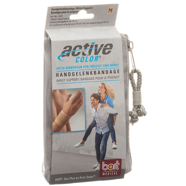 BORT ActiveColor Handgelenkbandage L +19cm beige