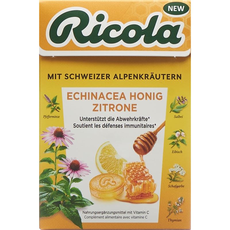 RICOLA Echinacea Honig Zitrone m Zucker Box 50 g