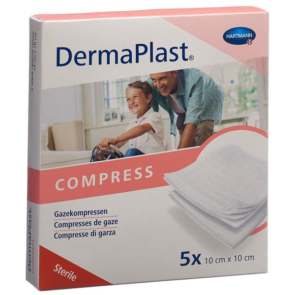 DERMAPLAST Kompressen 10x10cm 8-fach 5 x 2 Stk