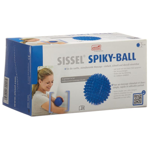 SISSEL Spiky-Ball 10cm blau 2 Stk