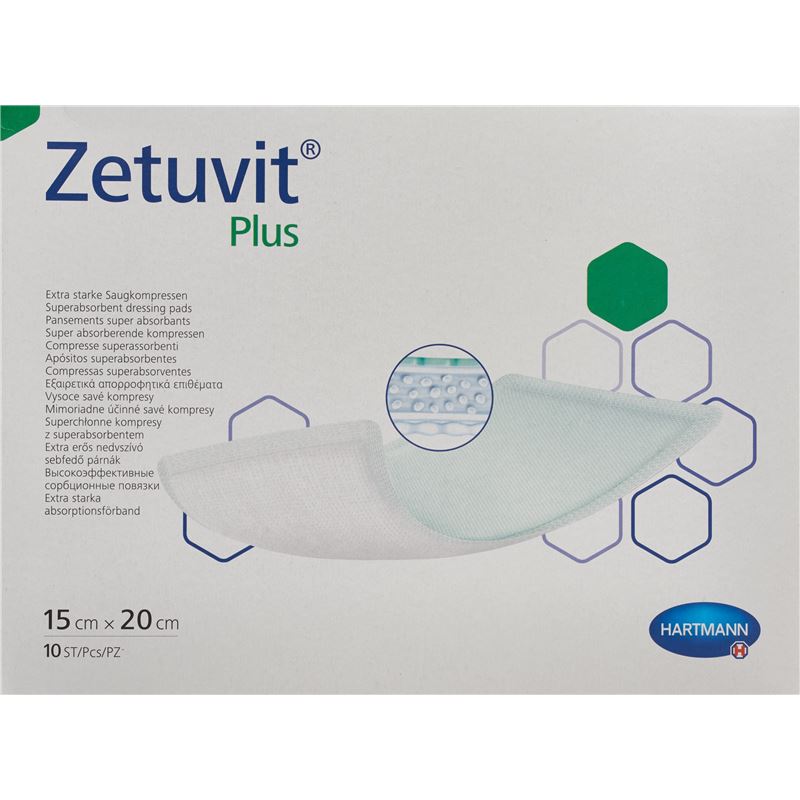 ZETUVIT Plus Absorptionsverband 15x20cm 10 Stk