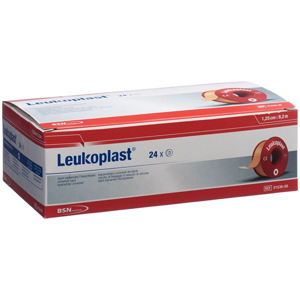 LEUKOPLAST Fixierpfla 9.2mx1.25cm hf o Ring 24 Stk