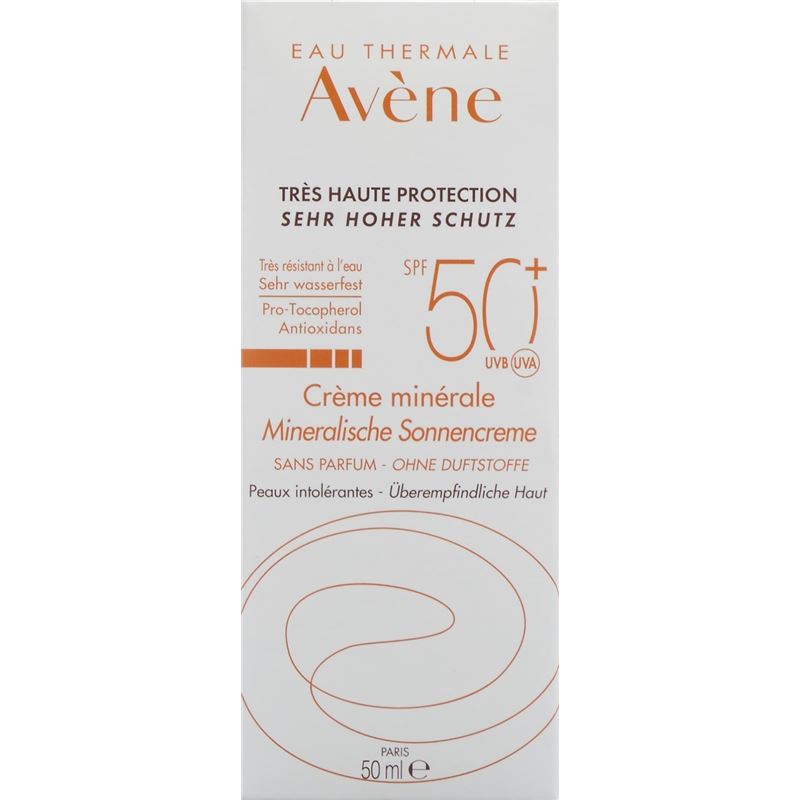 AVENE SUN Mineralische Sonnencreme SPF 50+ 50 ml