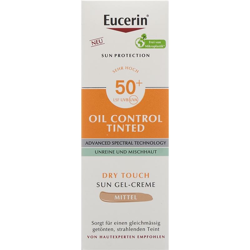 EUCERIN SUN Face Oil Cont Gel-Cr med LSF50+ 50 ml