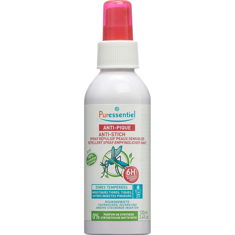 PURESSENTIEL Anti-Stich Abwehrspr empf Haut 100 ml