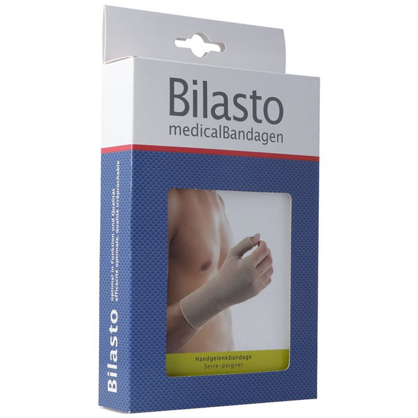 BILASTO Handgelenkbandage L mit Daumenansatz beige