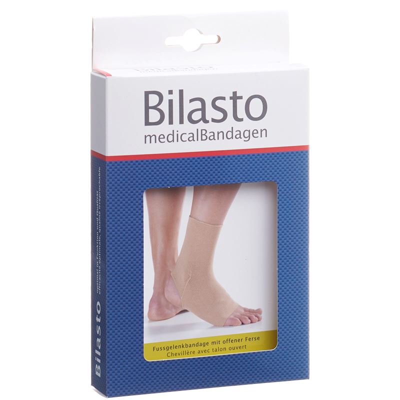 BILASTO Fussgelenkbandage S Ferse offen beige