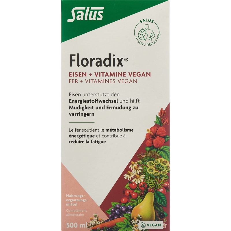 FLORADIX VEGAN Eisen + Vitamine Fl 500 ml