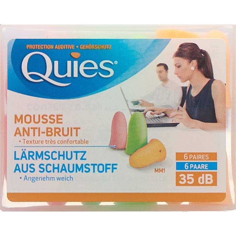 QUIES Lärmschutz aus Schaumstoff NEON 12 Stk