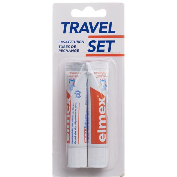 ELMEX TRAVEL SET Refill Zahnpasta 2 x 12 ml