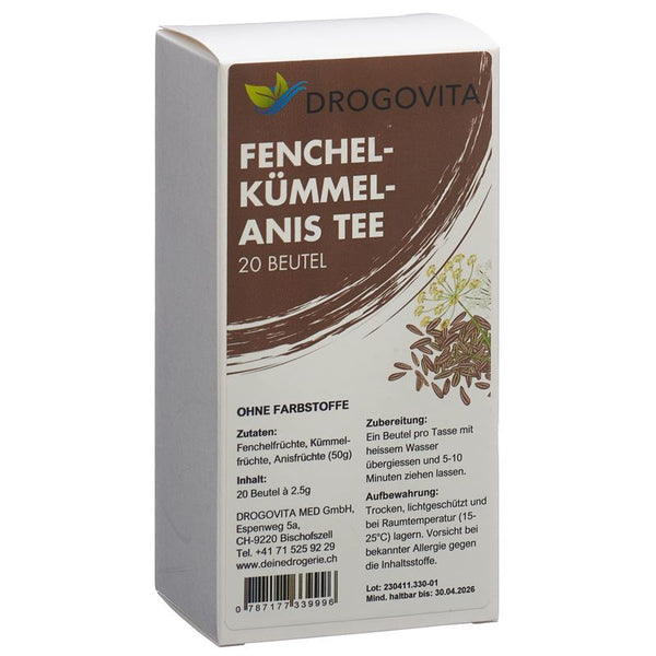 DROGOVITA Fenchel-Kümmel-Anis Tee Btl 20 Stk