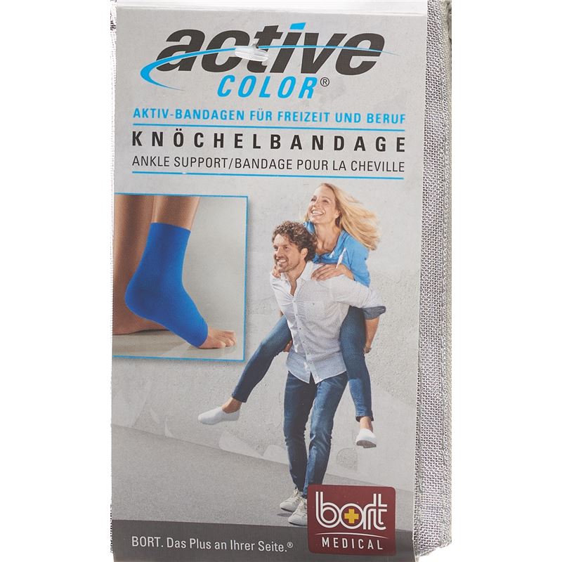 BORT ActiveColor Knöchelbandage XL +25cm blau