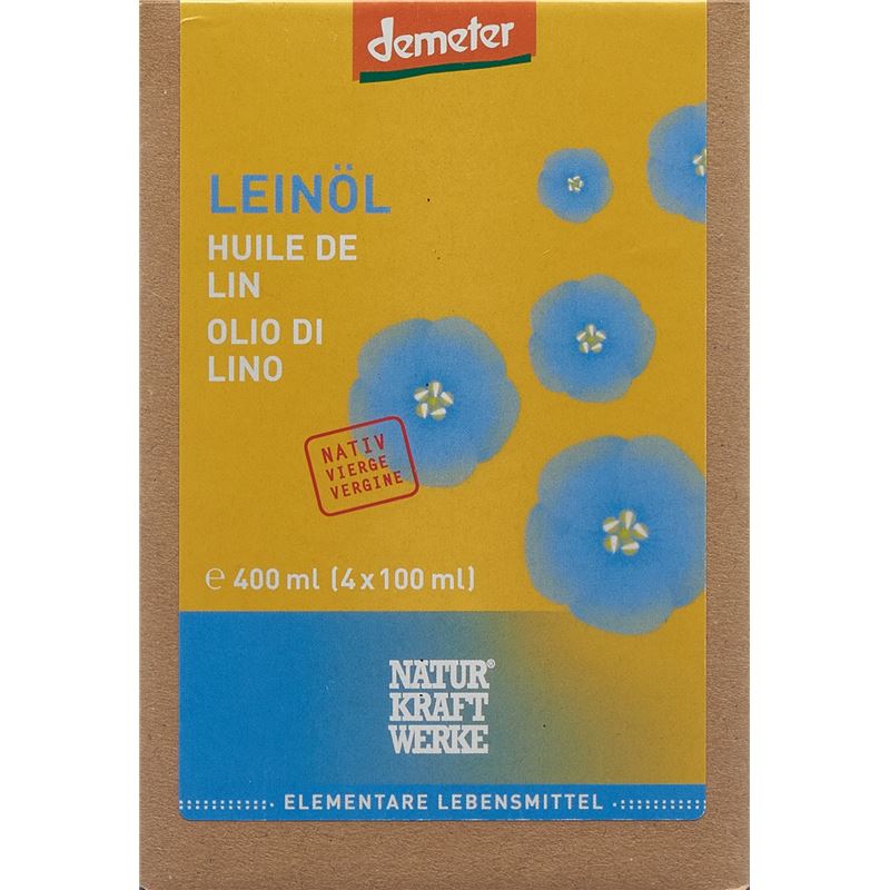 NATURKRAFTWERKE Leinöl nativ Demeter 4 x 100 ml