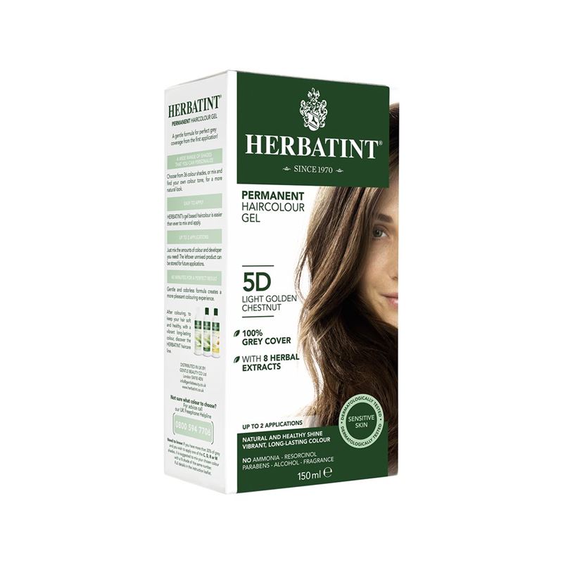 HERBATINT Haarfärbegel 5D Hell Gold Kastani 150 ml