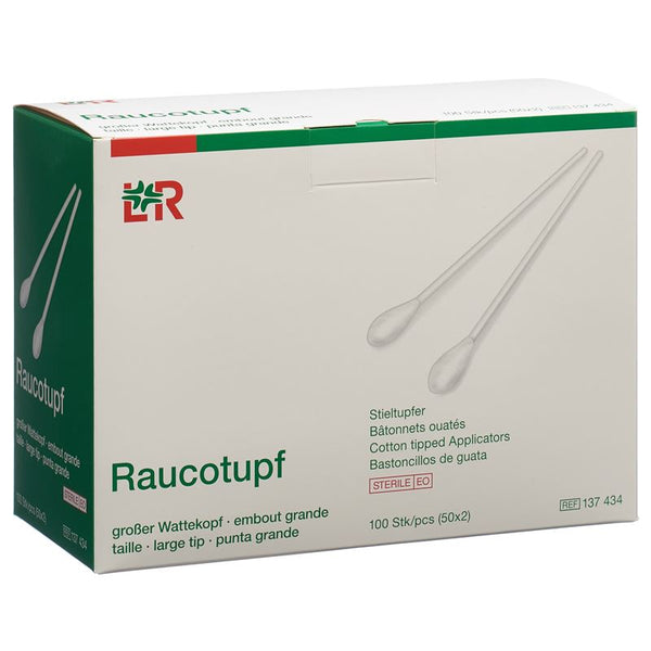 RAUCOTUPF Wattestäbch 15cm gr Kopf st 50 x 2 Stk