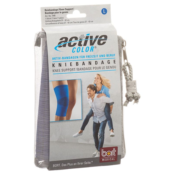 BORT ActiveColor Kniebandage S -32cm blau