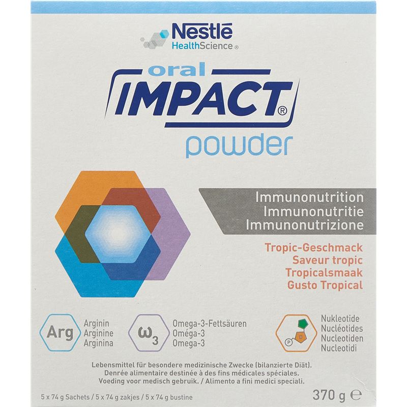 IMPACT ORAL Immunonutrition Plv Tropic 5 x 74 g