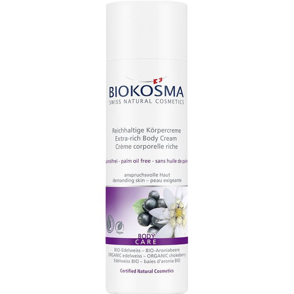 BIOKOSMA Körpercreme Edelweiss Aroniabe BIO 200 ml