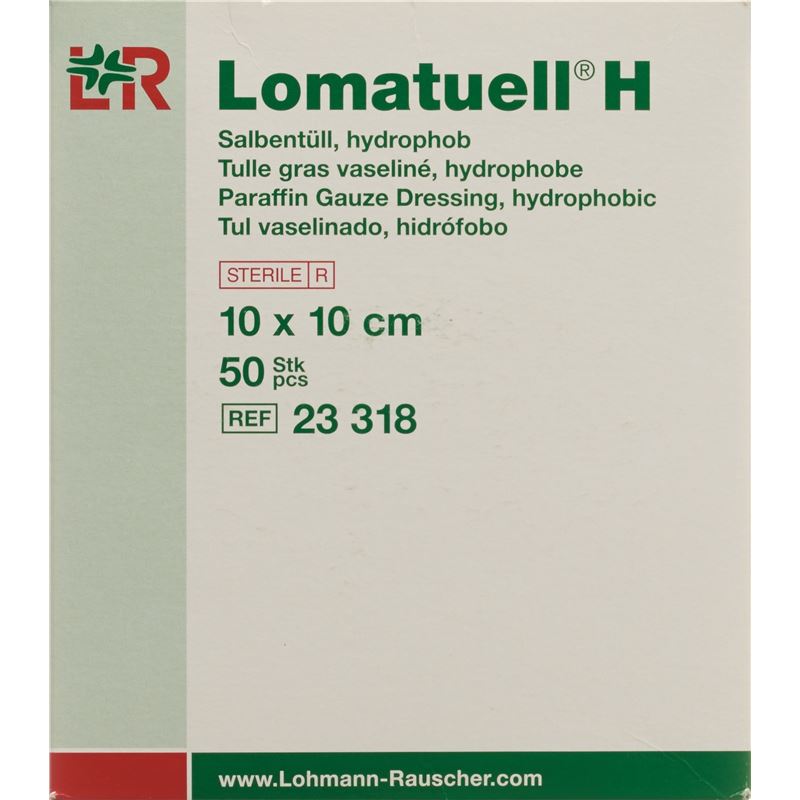 LOMATUELL H Salbentüll 10x10cm steril 50 Stk