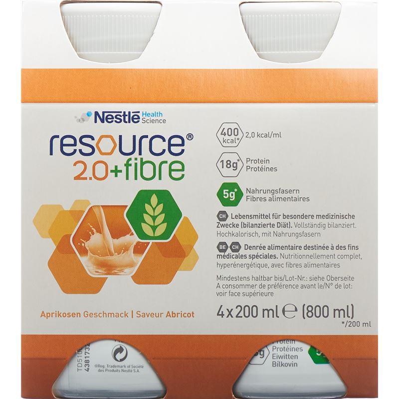 RESOURCE 2.0 Fibre Aprikose 4 x 200 ml