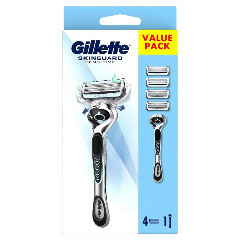 GILLETTE SkinGuard Sens Kling Flex 4Stk+Handst (n)