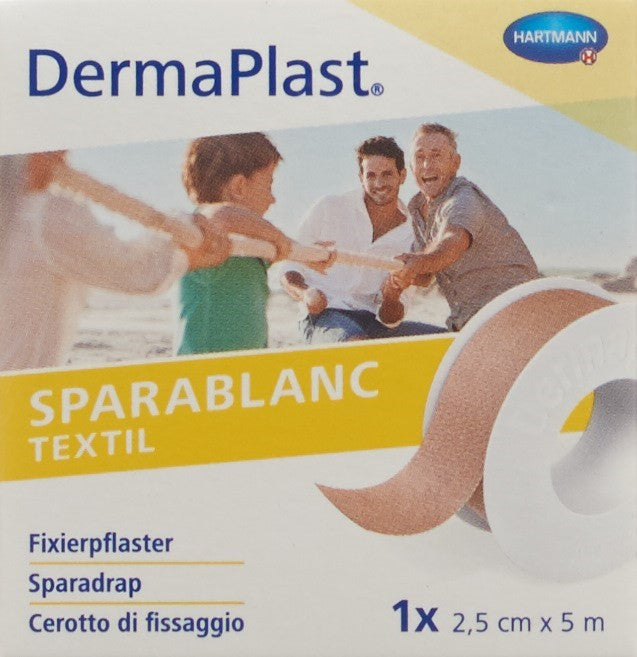 DERMAPLAST Sparablanc Textil 2.5cmx5m hautfarbe