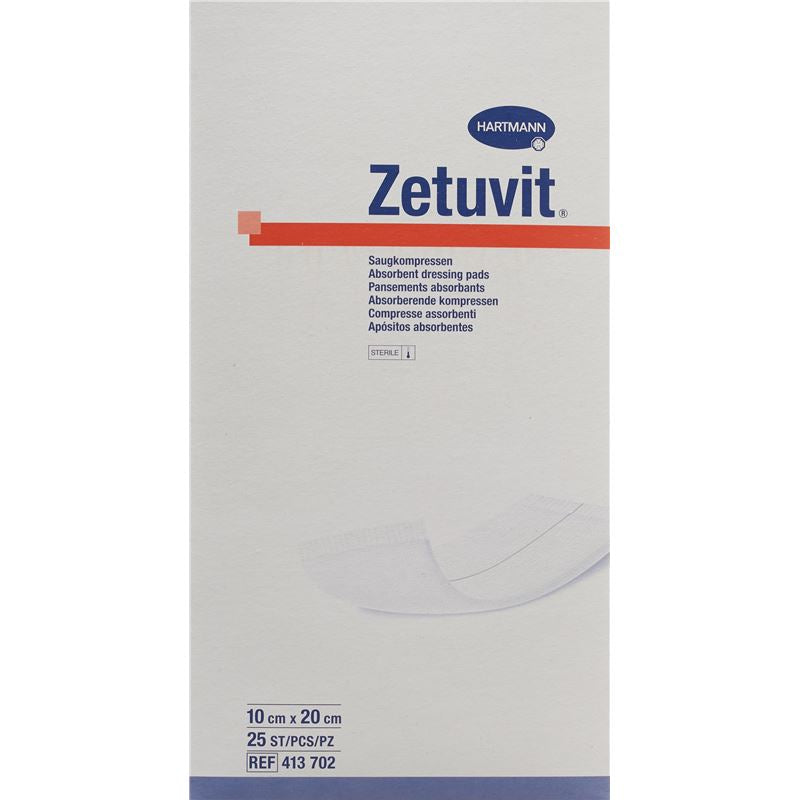 ZETUVIT Absorptionsverband 10x20cm steril 25 Stk