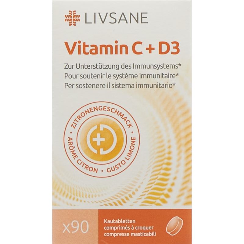 LIVSANE Vitamin C+D3 Kautabletten Ds 90 Stk